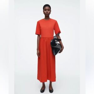 COS Bright Orange/red dress NWOT